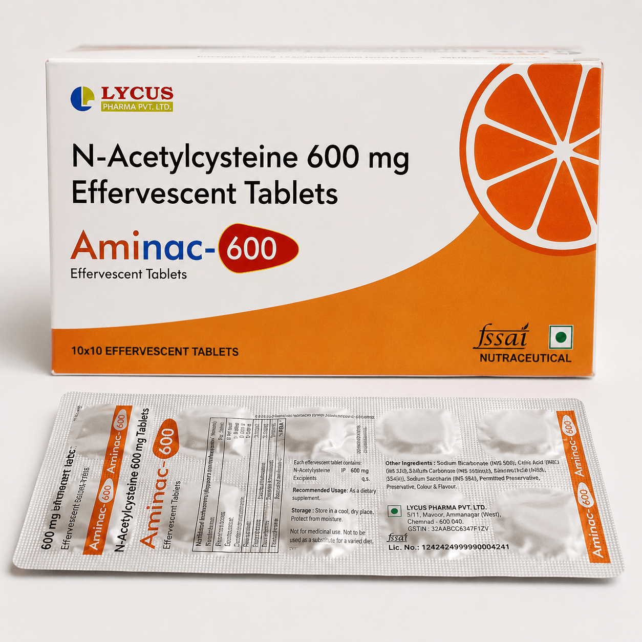 Aminac-600 Effervescent Tablets